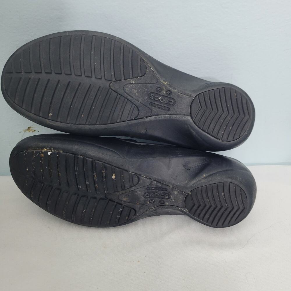 Crocs Black Juneau Ballet Flats Slip On Shoes Size 9 32126-2865 - Picture 5 of 6